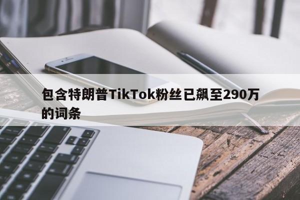 包含特朗普TikTok粉丝已飙至290万的词条